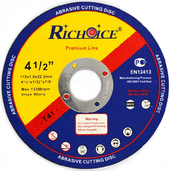 Richoice 115/125/150/180/230mm metal/aço/pedra para moedor de ângulo, disco de corte de moagem, disco de corte abrasivo