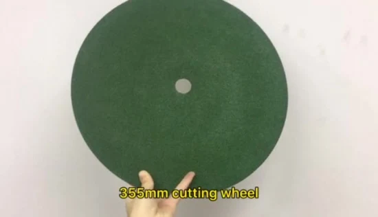 Disco de corte superfino de 355 * 3 * 25,4 mm para metal, aço carbono, liga de aço, aço inoxidável e assim por diante